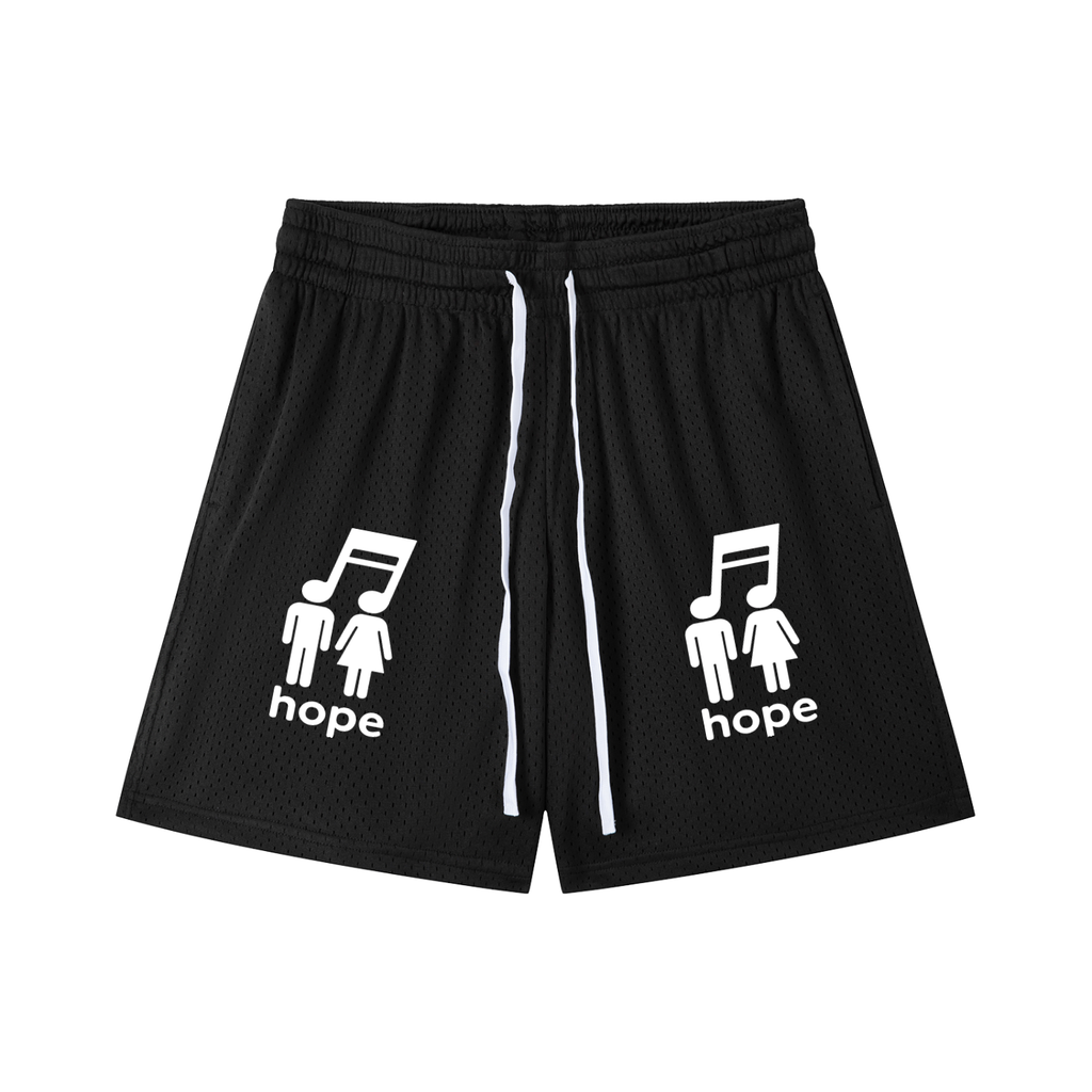 Mesh Drawstring Shorts