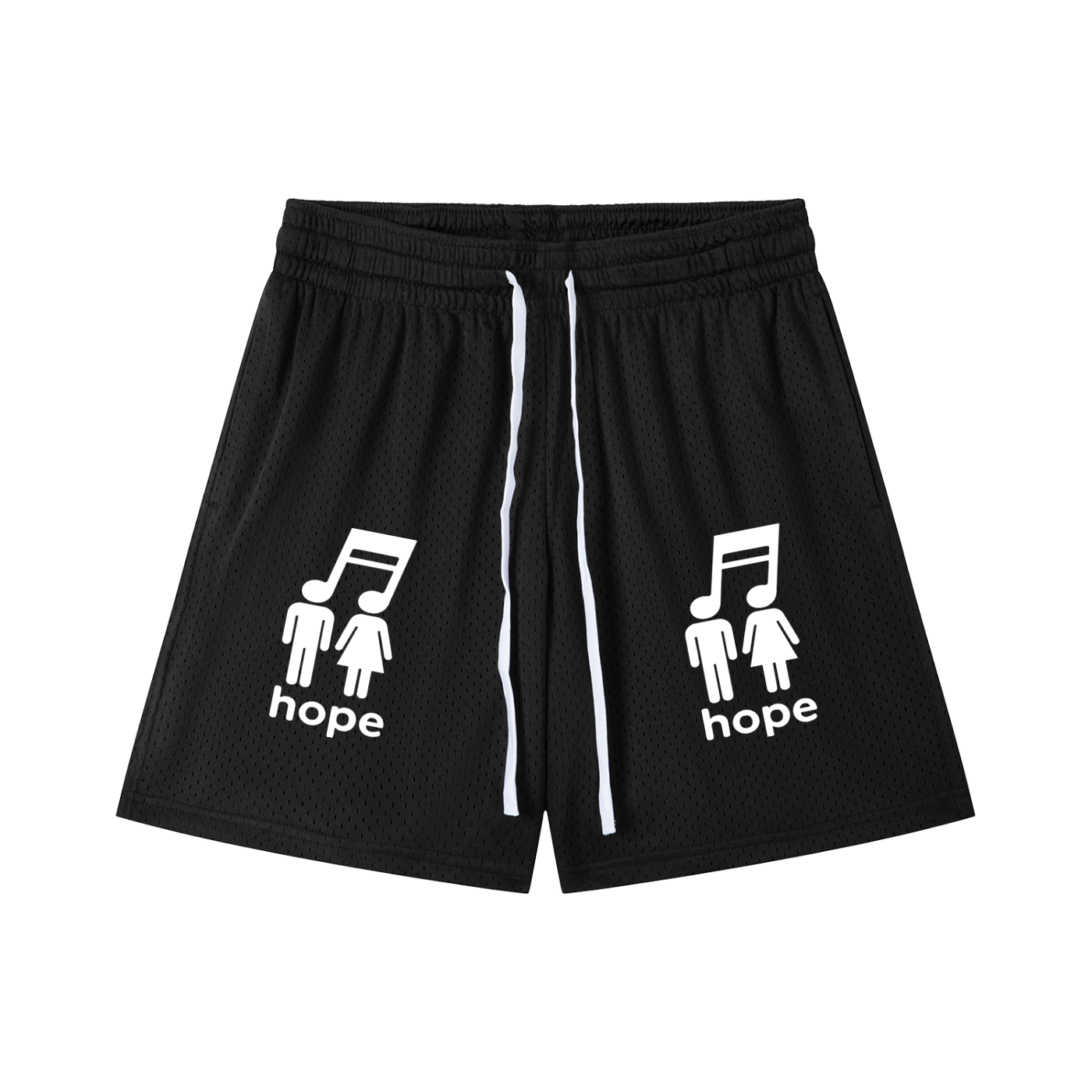 Mesh Drawstring Shorts